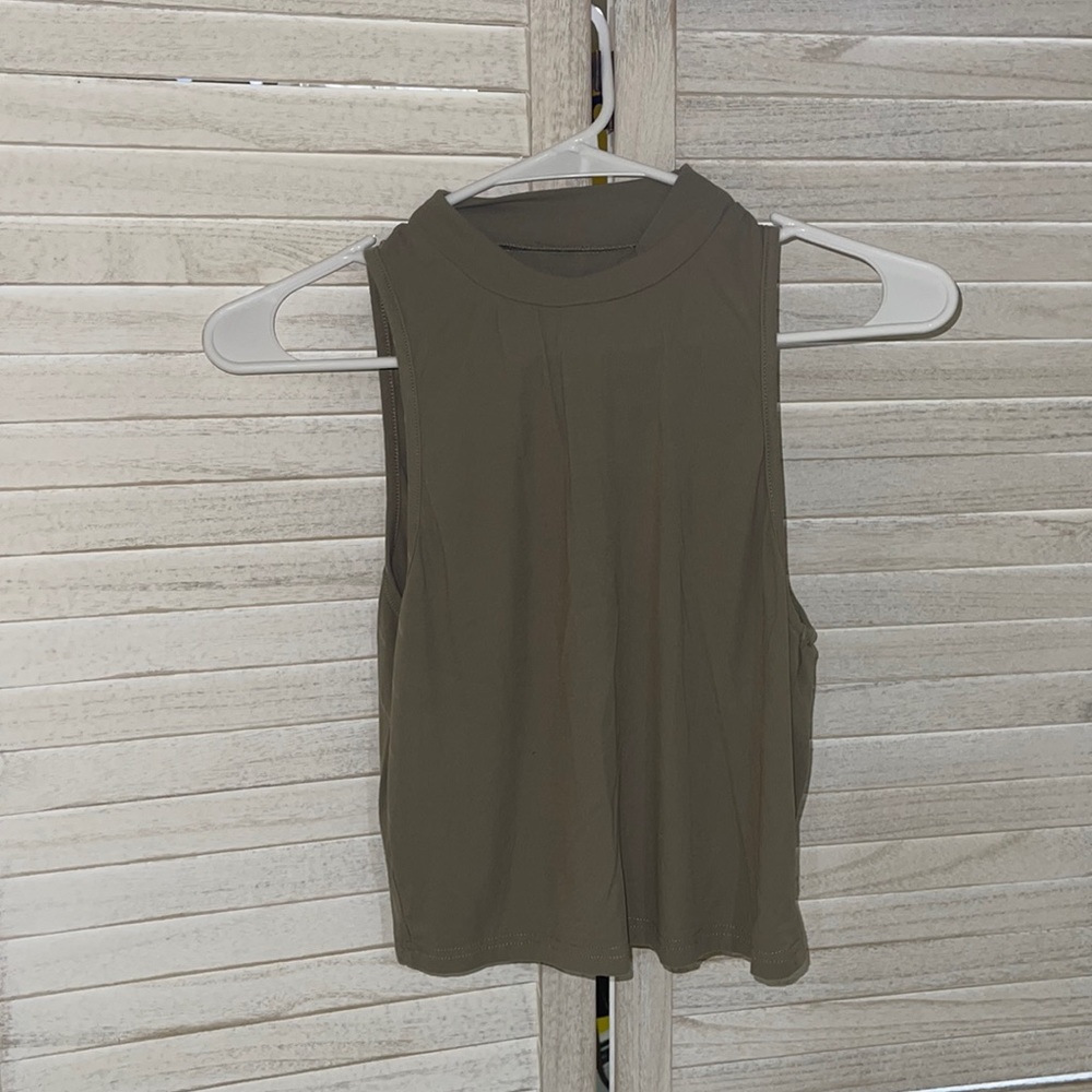 Olive green tank top.